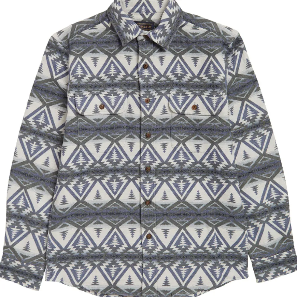 Beach Shack Shirt Cedar Bluff-Green/Blue
