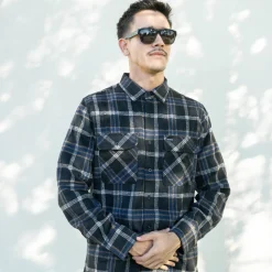 Birch Flannel Black Navy Plaid