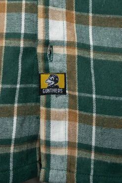 Birch Street Flannel Bronze Green Plaid