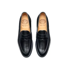 Black Hi Shine Penny Loafer