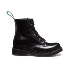 Black Hi-Shine 8 Eye Derby Boot