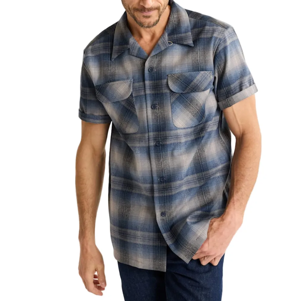 Board Shirt Short Sleeve Grey/Navy Ombre