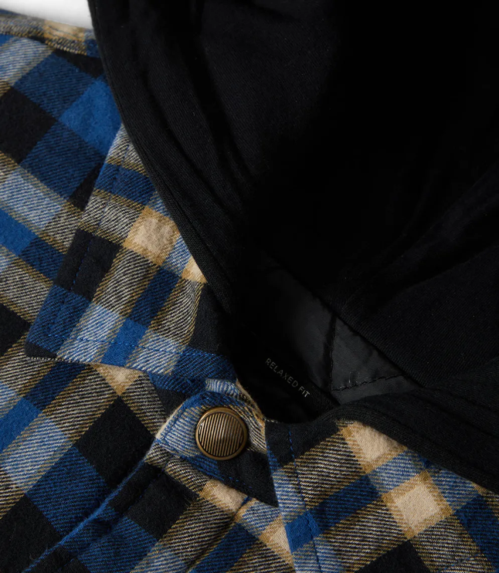 Bowery Quilted Hooded Jacket Navy/Cream