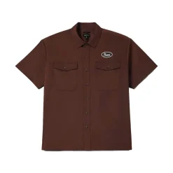Builders Olson S/S Woven Chocolate