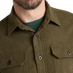 Burnside Flannel Shirt Forest Green Heather