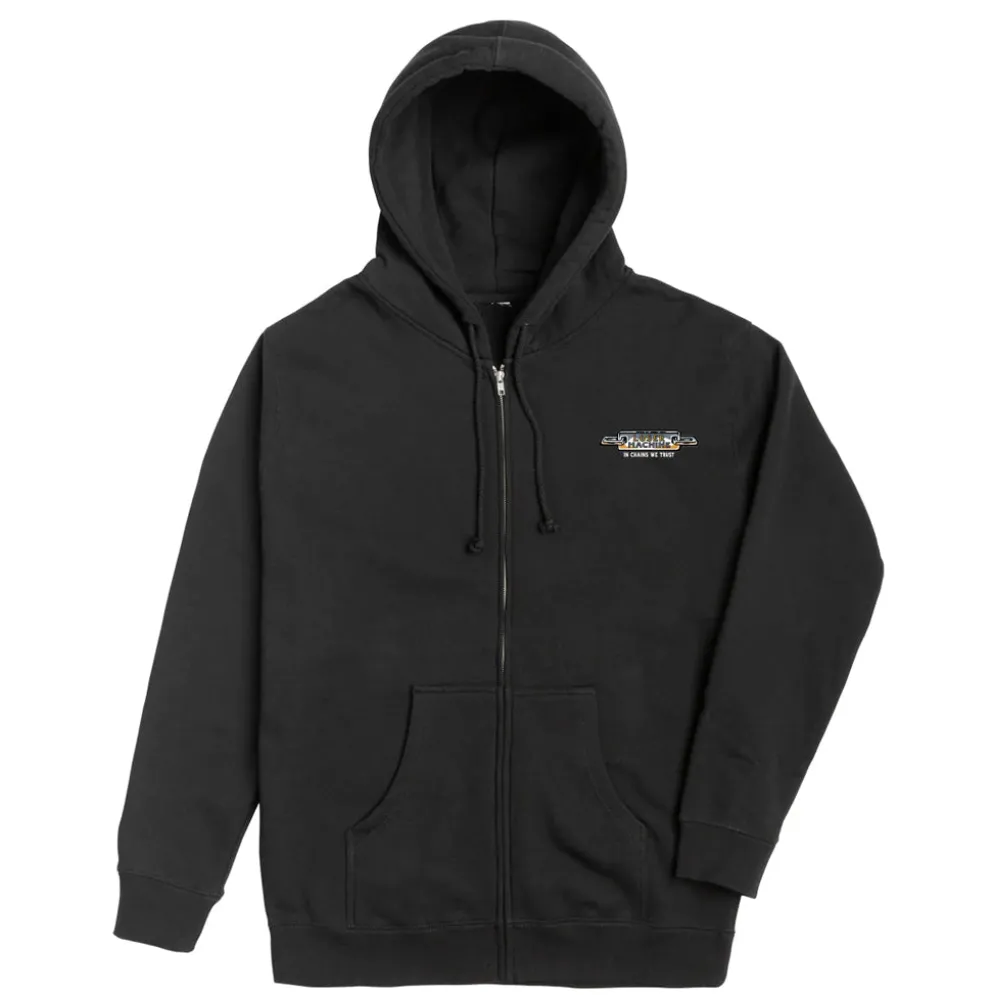 Chainlink Zip Up Hoodie Black