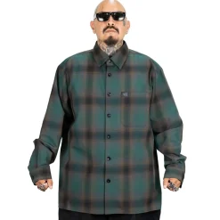 Checker L/S Flannel Shirt Black/Green