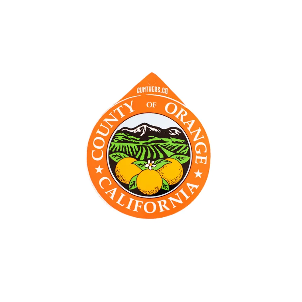 County Of Orange Seal Sticker Orange