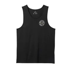 Crest Tank Top Black/ Apricot Crush/ White