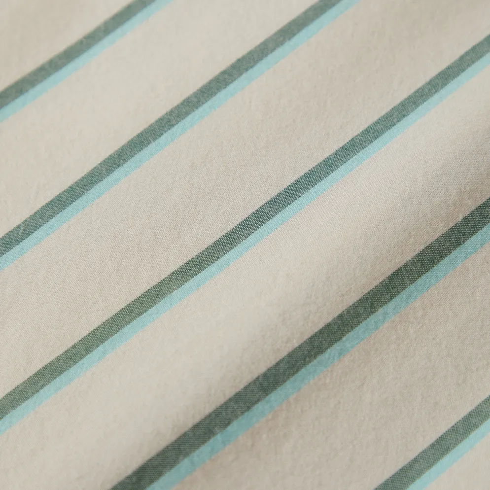 Cru Stripe SS Woven Beige/Pine Needle/Aquatic Green
