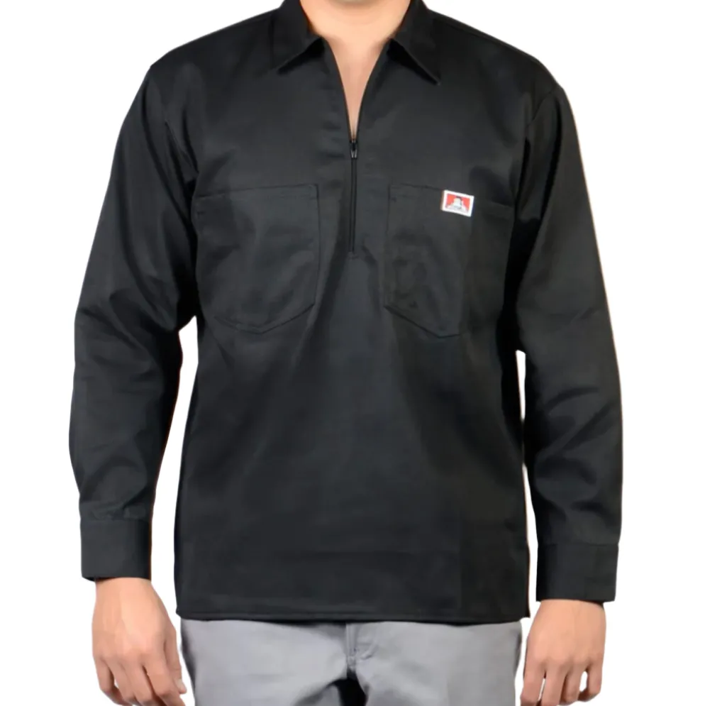 Half Zip Long Sleeve Black
