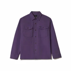 Herringbone Lightweight Relaxed Overshirt Punk Purple Herringbone