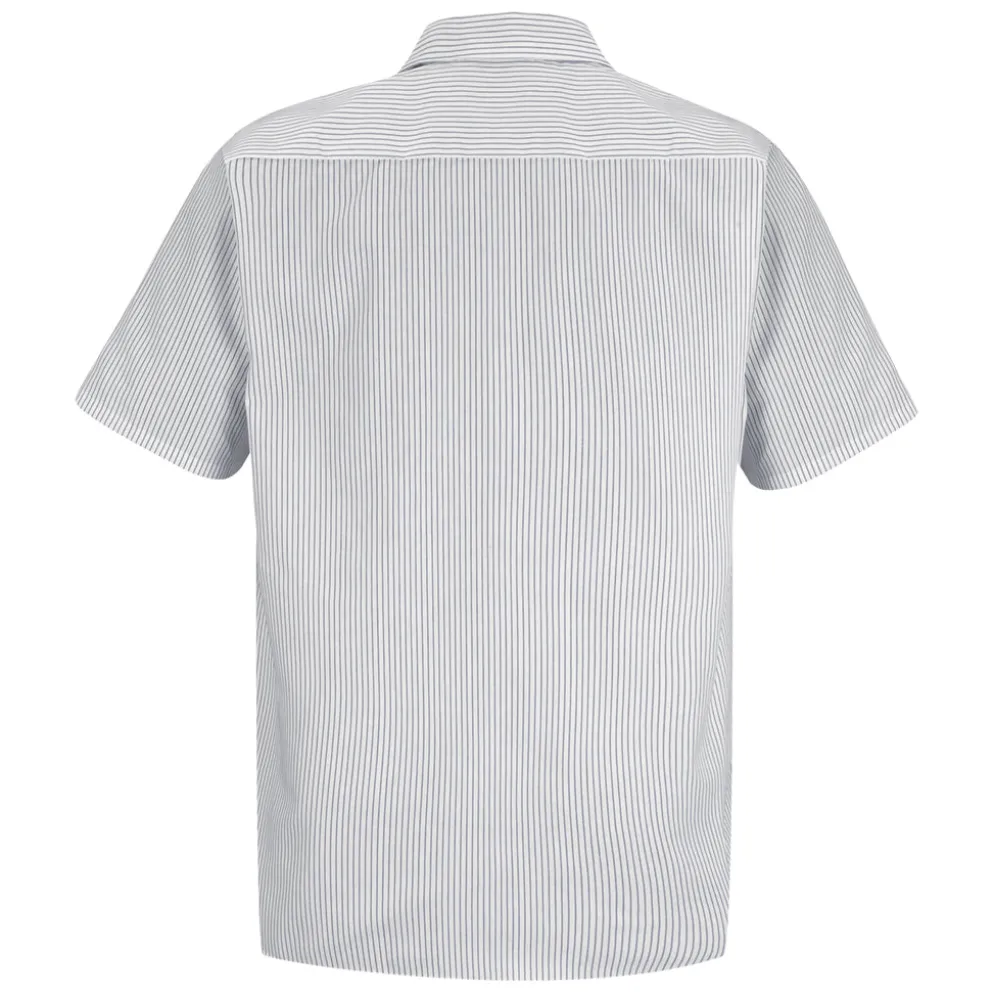 Industrial Stripe Work Shirt White/Charcoal Stripe