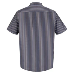 Industrial Stripe Work Shirt Khaki/Navy