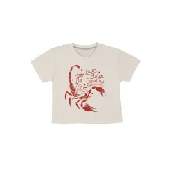 Love Stings Crop Tee Vintage White