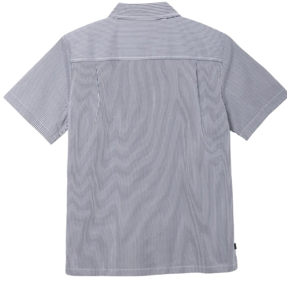 Nelson SS Woven White/Indigo