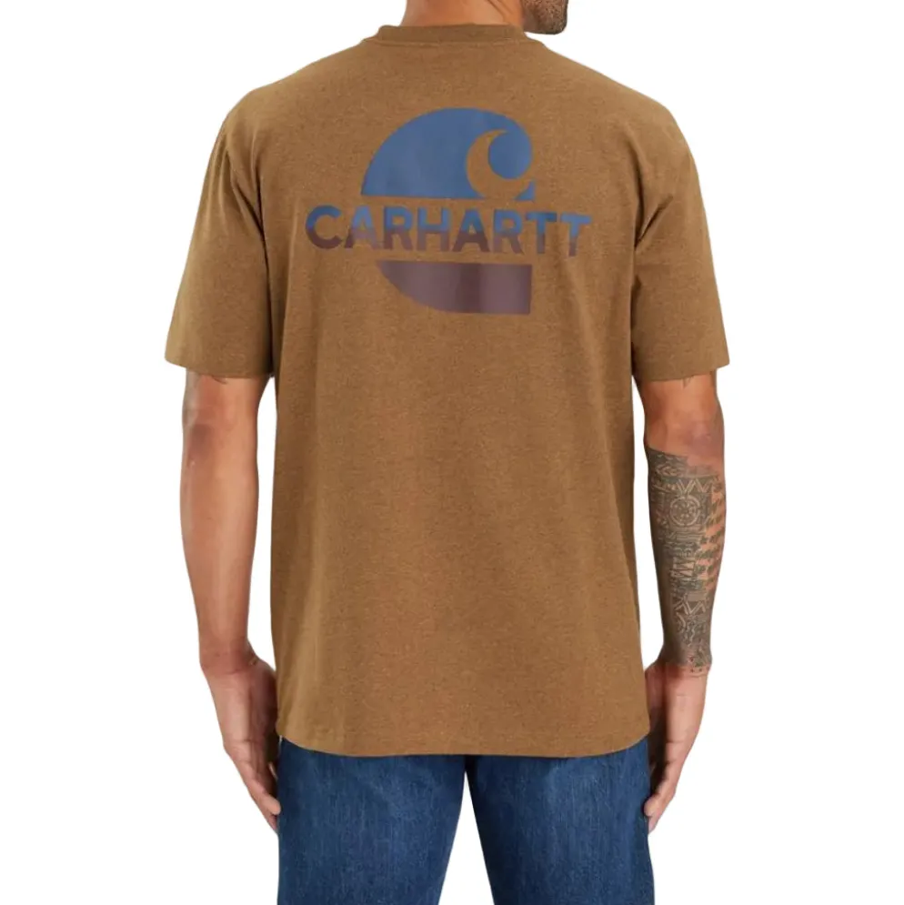 Pocket C Graphic S/S Tee Oiled Walnut