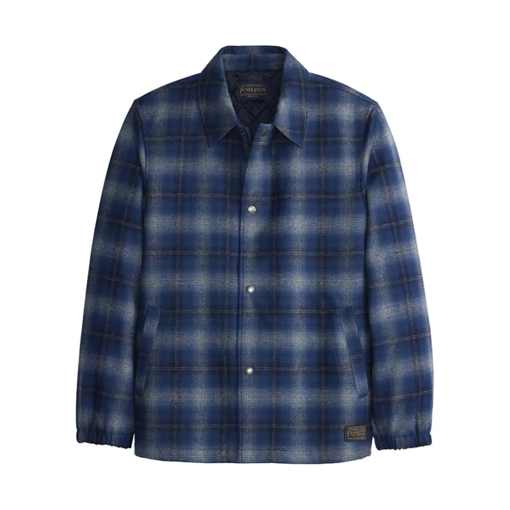 Quilted Coaches Jacket Navy Ombre