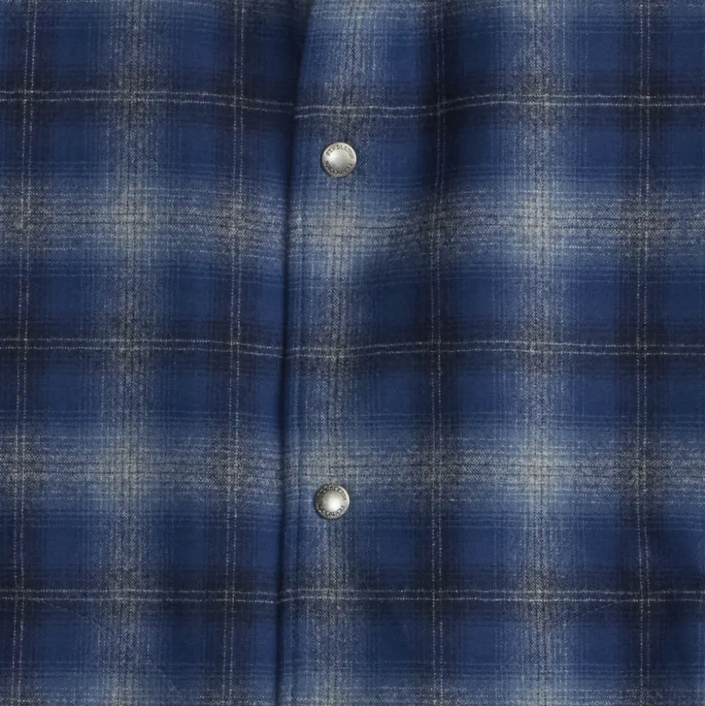 Quilted Coaches Jacket Navy Ombre