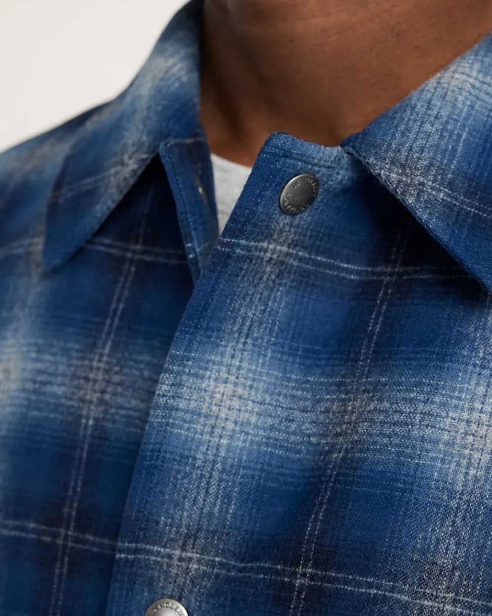Quilted Coaches Jacket Navy Ombre