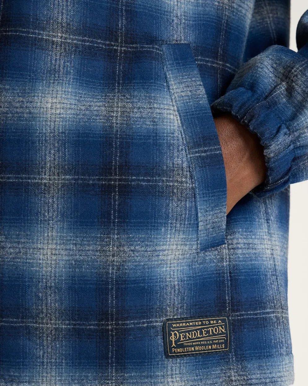 Quilted Coaches Jacket Navy Ombre