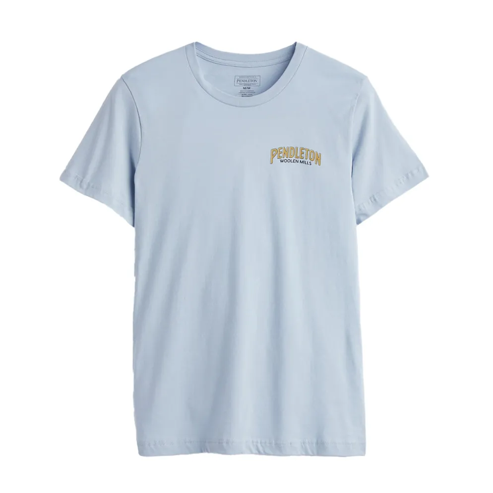 Vintage Horseshoe Graphic Tee Light Blue/Gold
