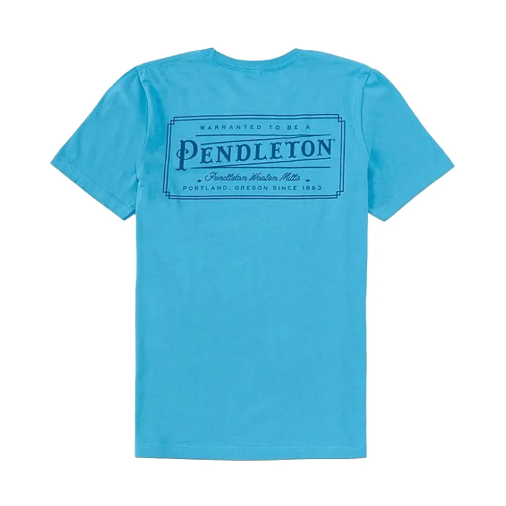 Vintage Logo Graphic Tee Bright Blue