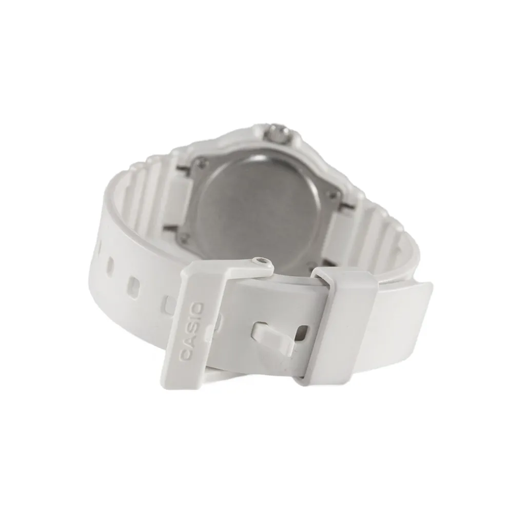 White and Gold Analog Watch